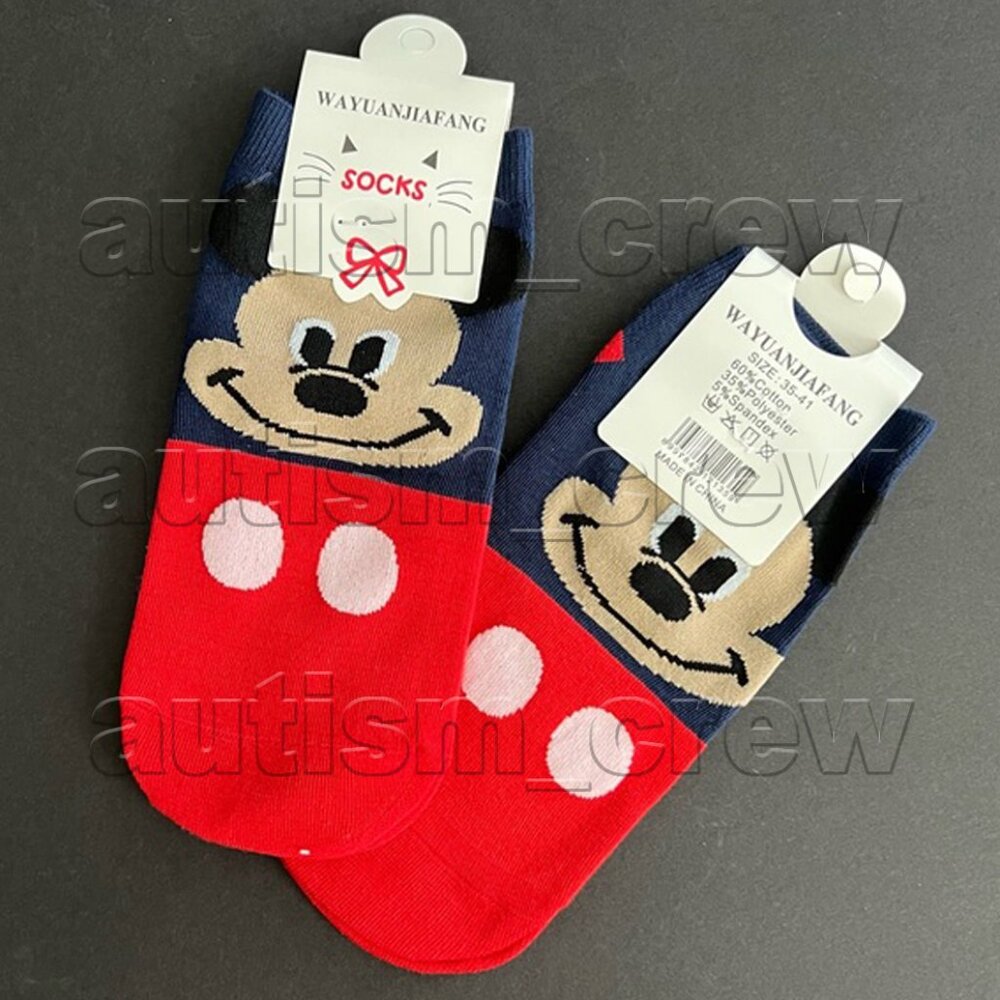 4/$12 💥🆕 Mickey Mouse Adult Themed Character No Show Socks | 4390